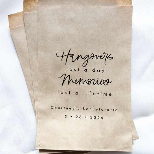 Hangover Kit Favor Bags