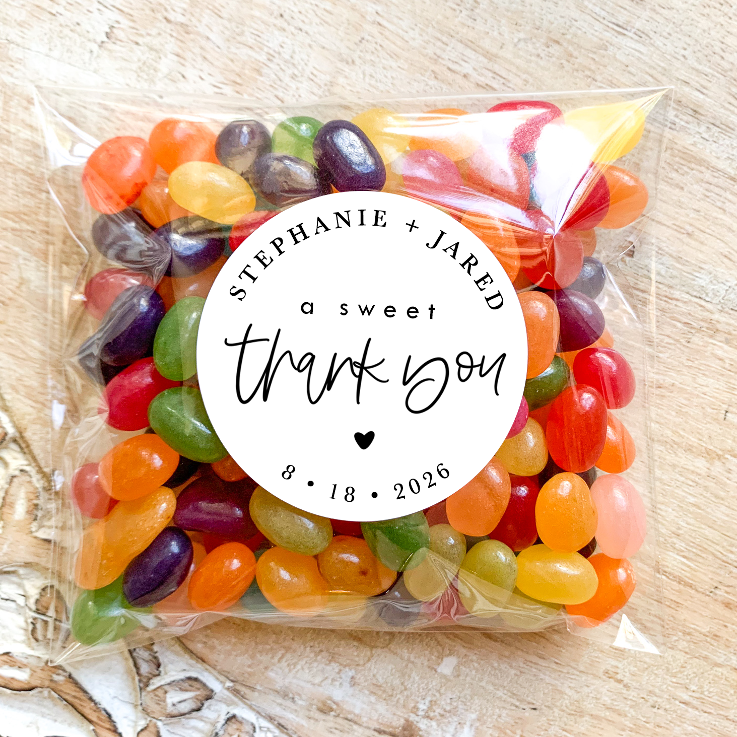 A Sweet Thank You Stickers - Wedding Favors, Custom Stickers for