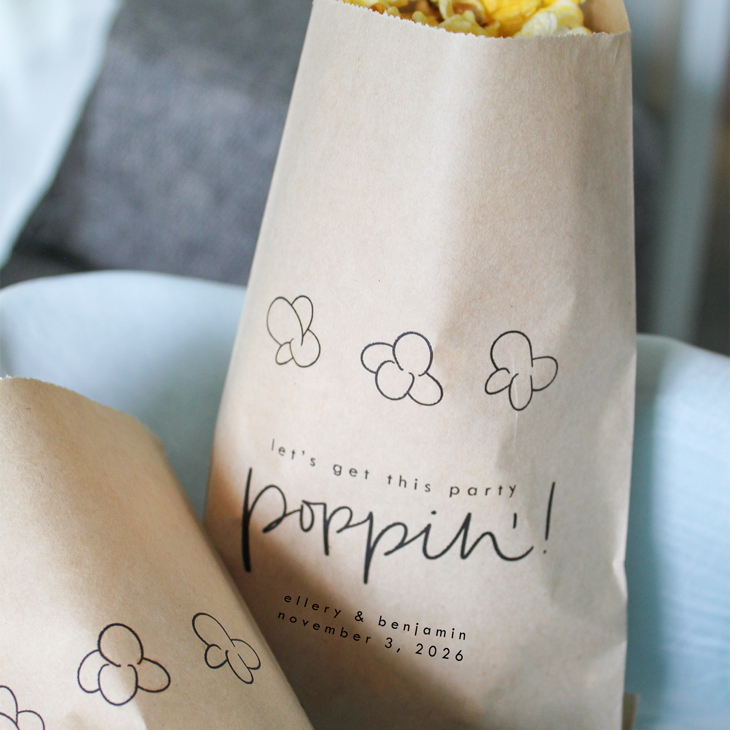 Party Poppin' Popcorn Bags