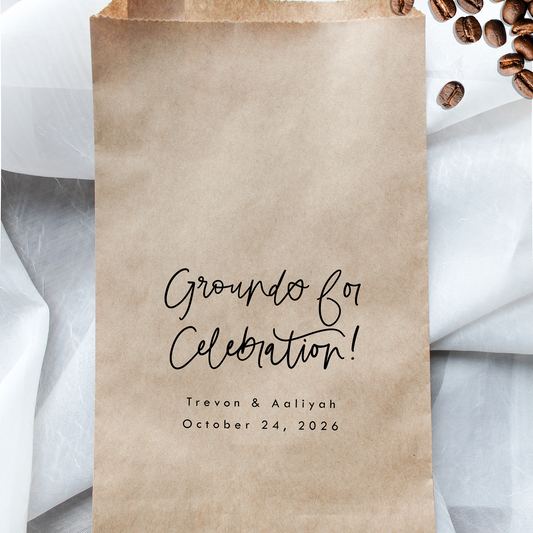 Grounds for Celebration! Coffee Favor Bags