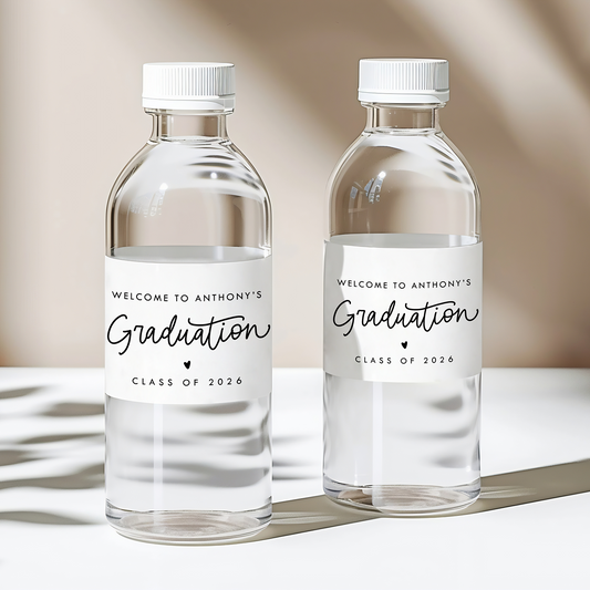 Graduation Party Water Bottle Labels