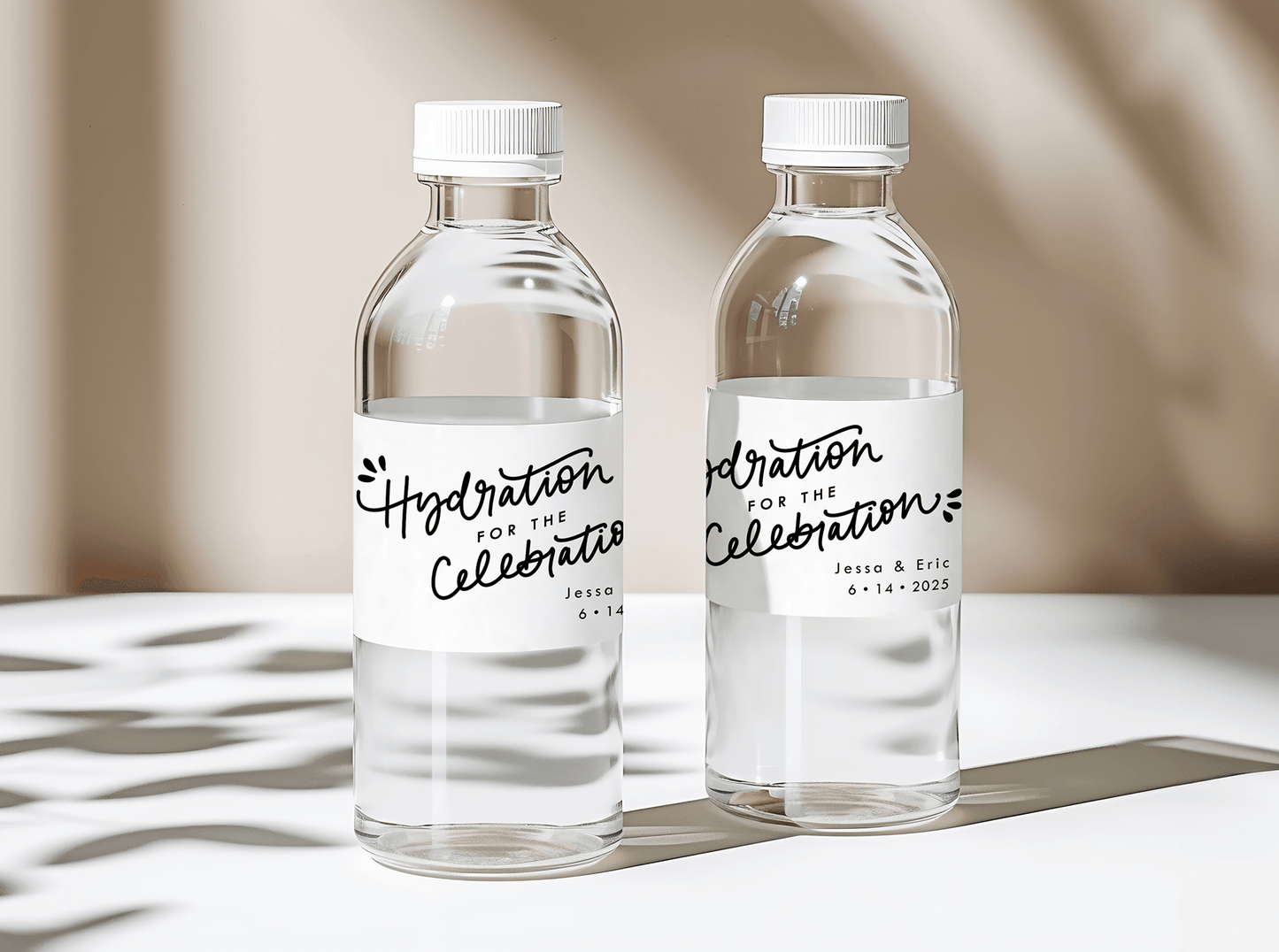 Hydration for the Celebration Wedding Water Bottle Labels - Plum Grove Design
