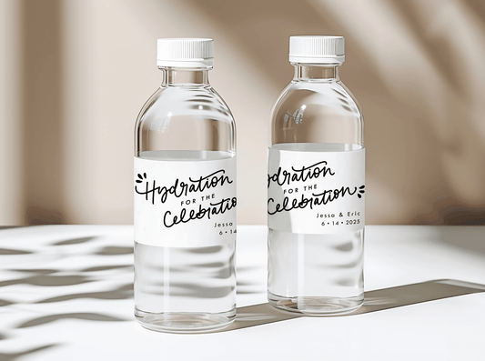 Hydration for the Celebration Wedding Water Bottle Labels-Water Bottle Labels-Personalized Bottle Labels-Customized Water Labels-Plum Grove Design