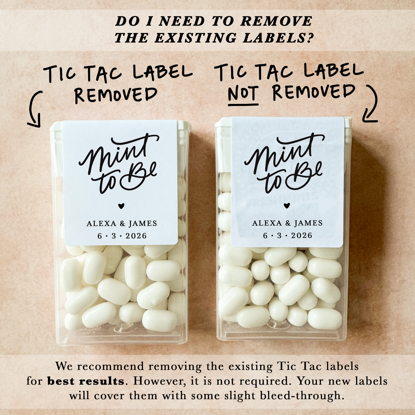 Mint to Be Personalized Tic Tac Labels
