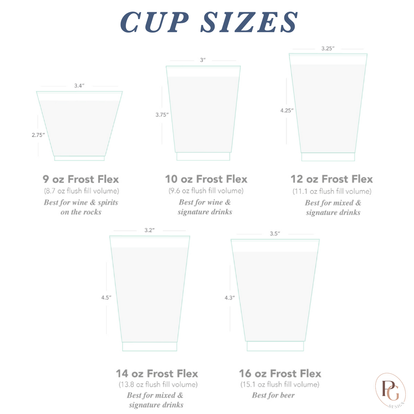 Graduation Personalized Frosted Party Cups-Party Cups-Custom tableware-foil printing-gold foil-Plum Grove Design
