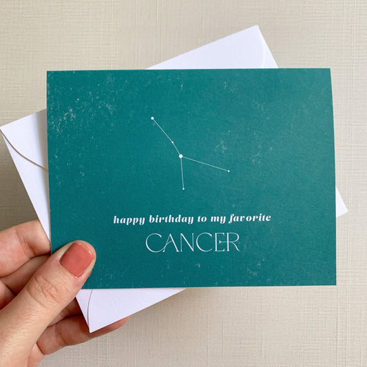 Happy Birthday to My Favorite Cancer-Cards-Zodiac-Card-Astrology-Card-Plum Grove Design