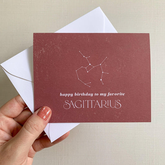 Happy Birthday to My Favorite Sagittarius-Cards-Zodiac-Card-Astrology-Card-Plum Grove Design