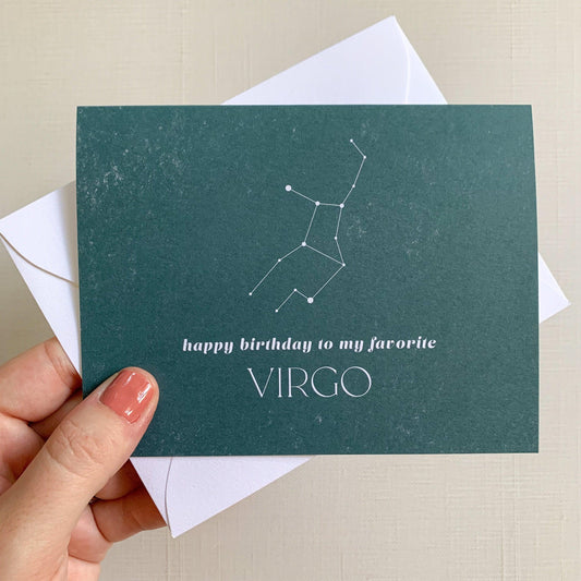 Happy Birthday to My Favorite Virgo-Cards-Zodiac-Card-Astrology-Card-Plum Grove Design