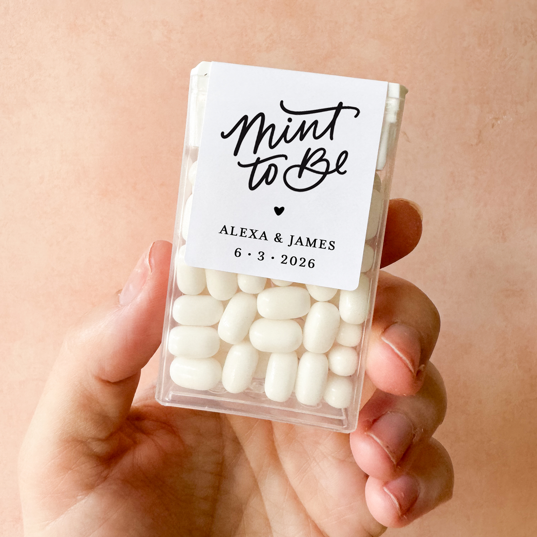 How to Apply Your Personalized Tic Tac Box Labels | Plum Grove Design