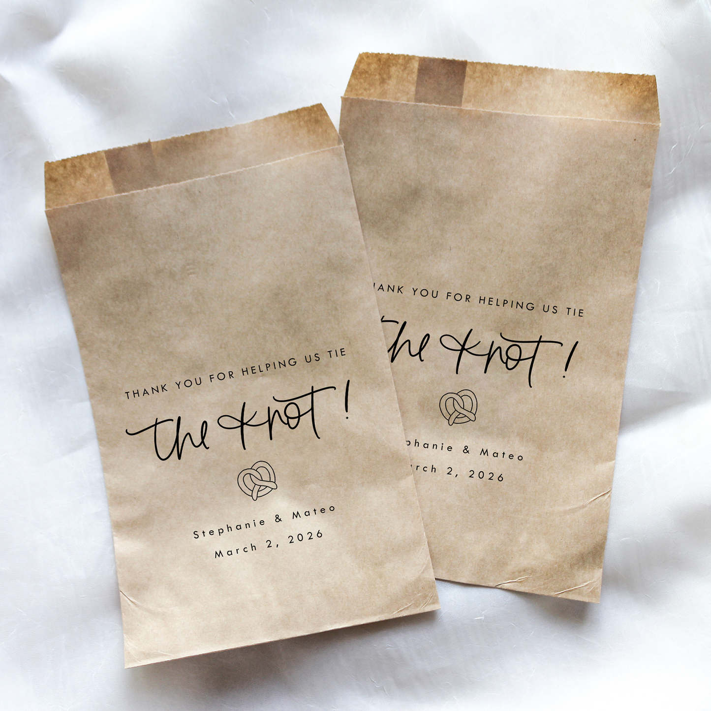 Tie the Knot! Pretzel Favor Bag