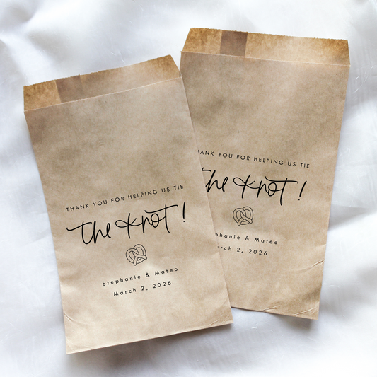 Tie the Knot! Pretzel Favor Bag