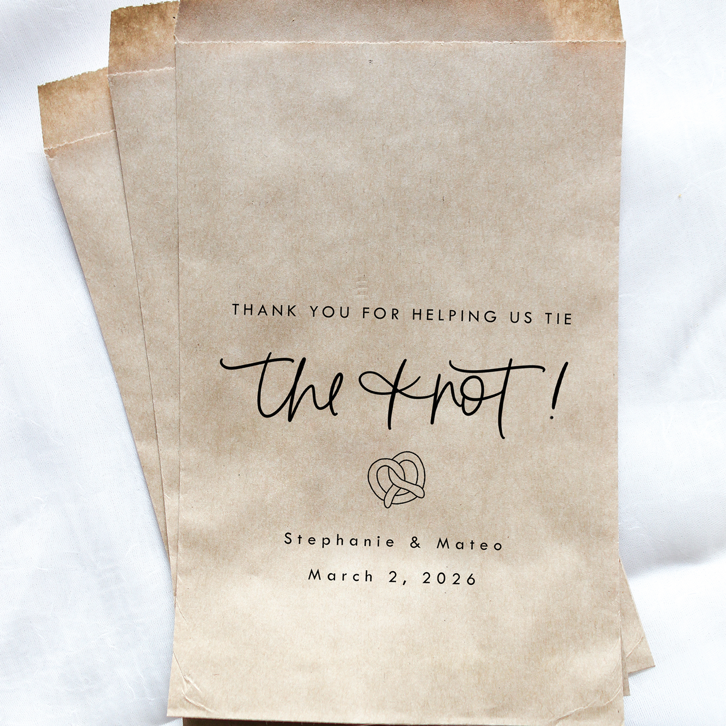 Tie the Knot! Pretzel Favor Bag