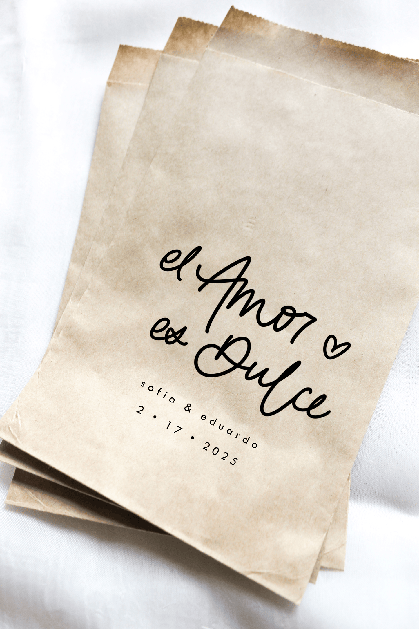 Amor Es Dulce Favor Bags - Plum Grove Design