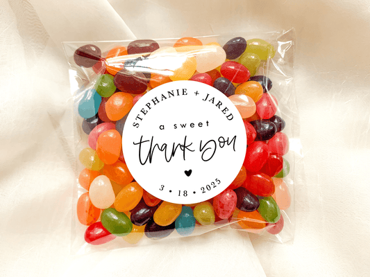A Sweet Thank You Stickers - Pack of 20-Stickers-Personalized Stickers-Customized Party Labels-Plum Grove Design