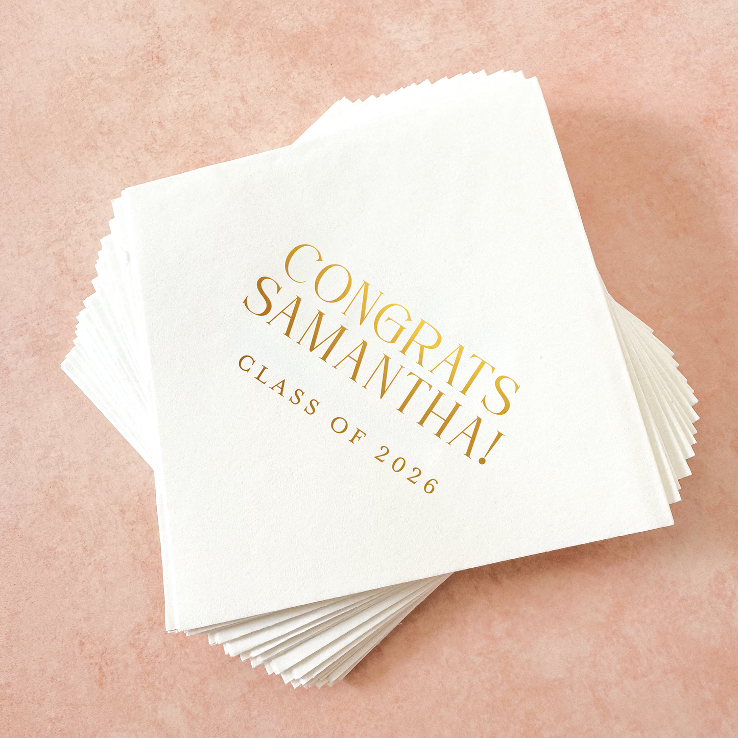 Graduation Party Cocktail Napkins - Congrats