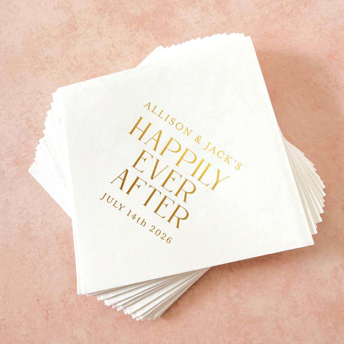 Happily Ever After Wedding Cocktail Napkins