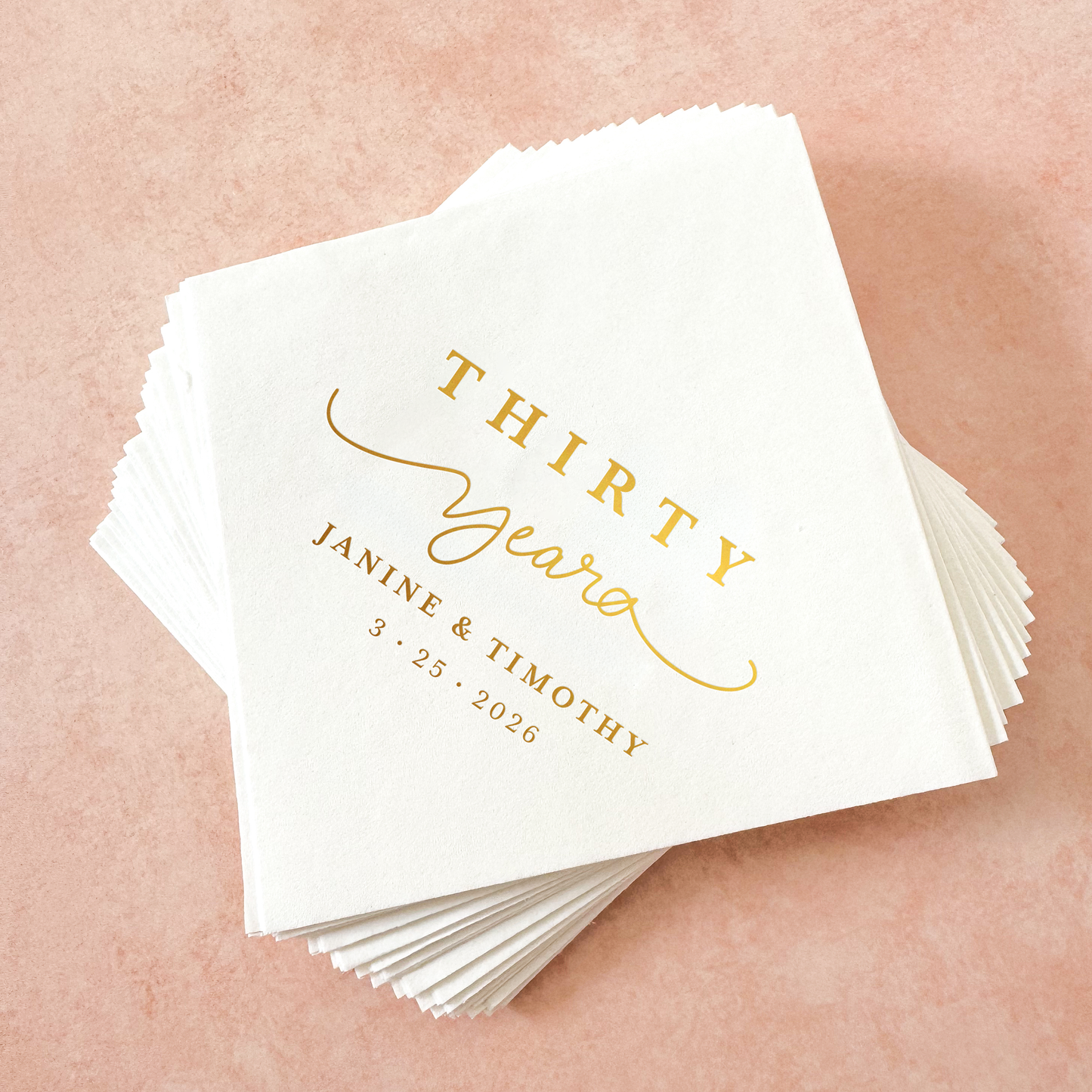 Anniversary Party Cocktail Napkins
