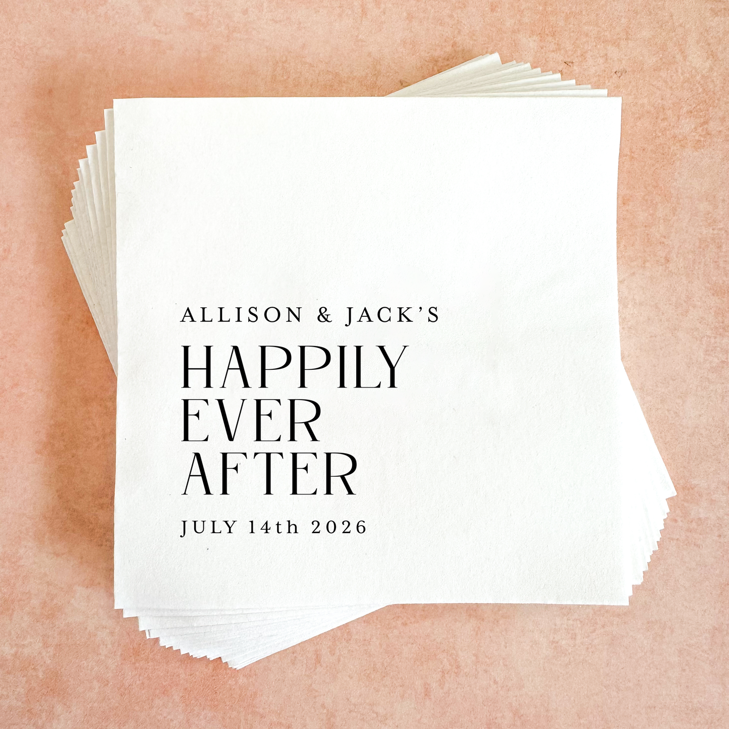 Happily Ever After Wedding Cocktail Napkins