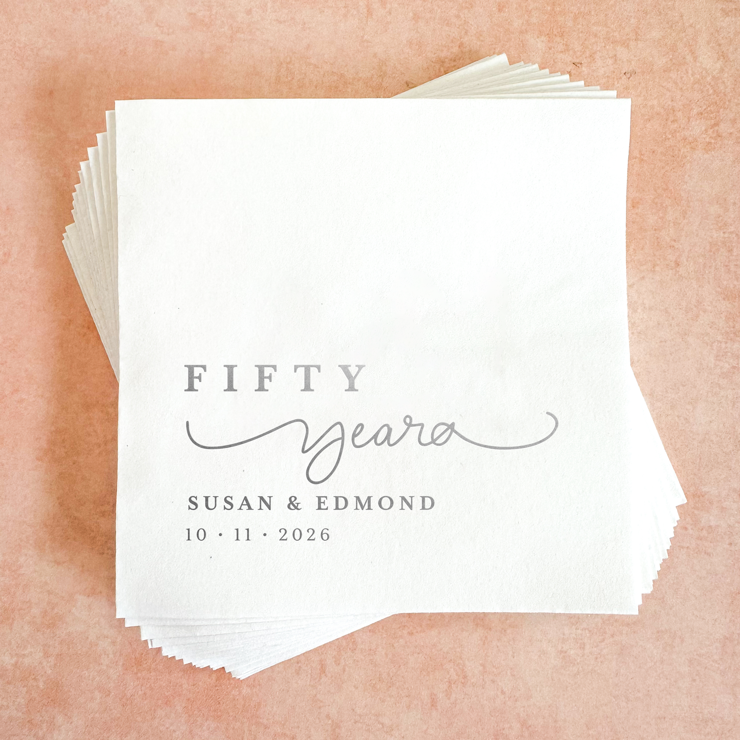 Anniversary Party Cocktail Napkins