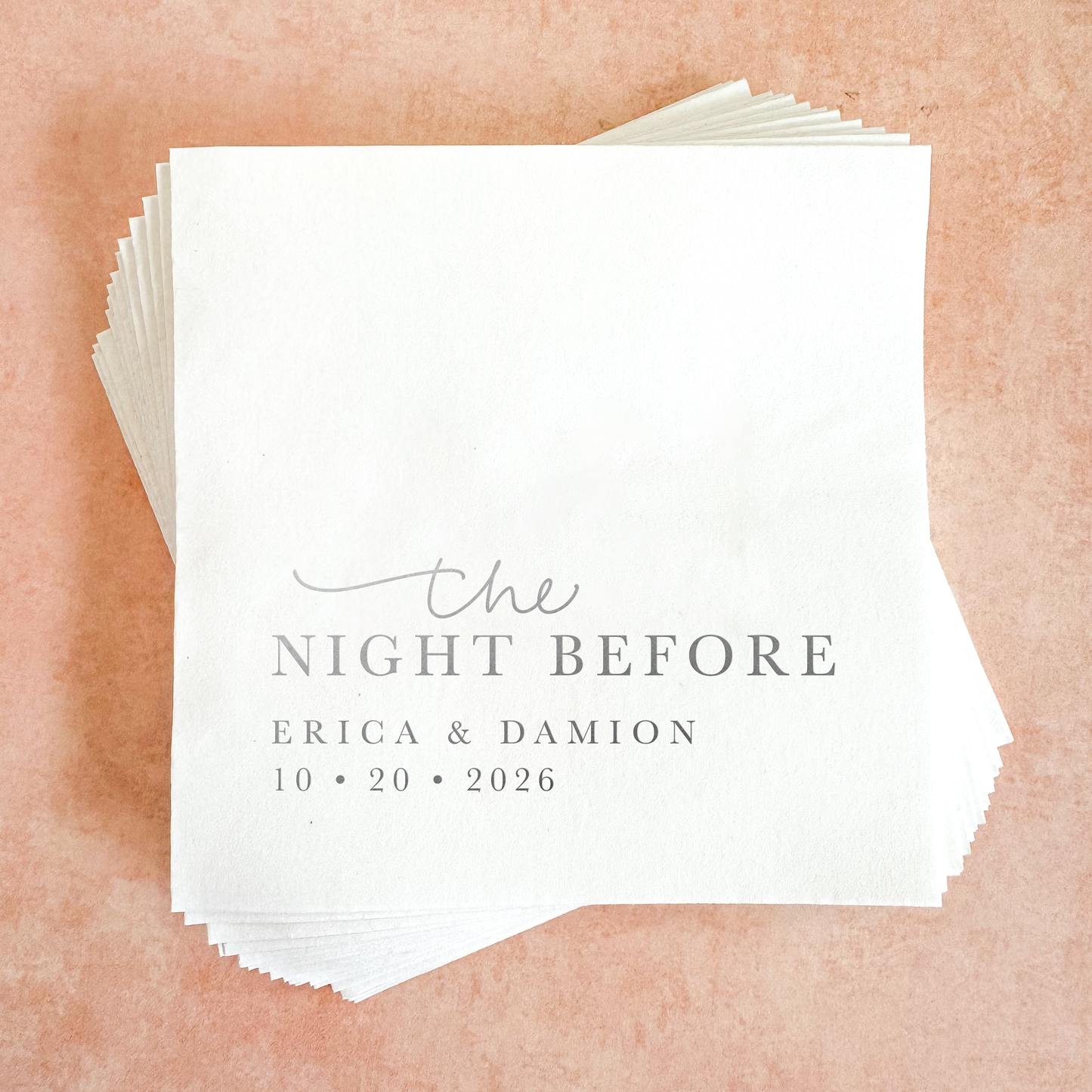 The Night Before - Rehearsal Dinner Cocktail Napkins