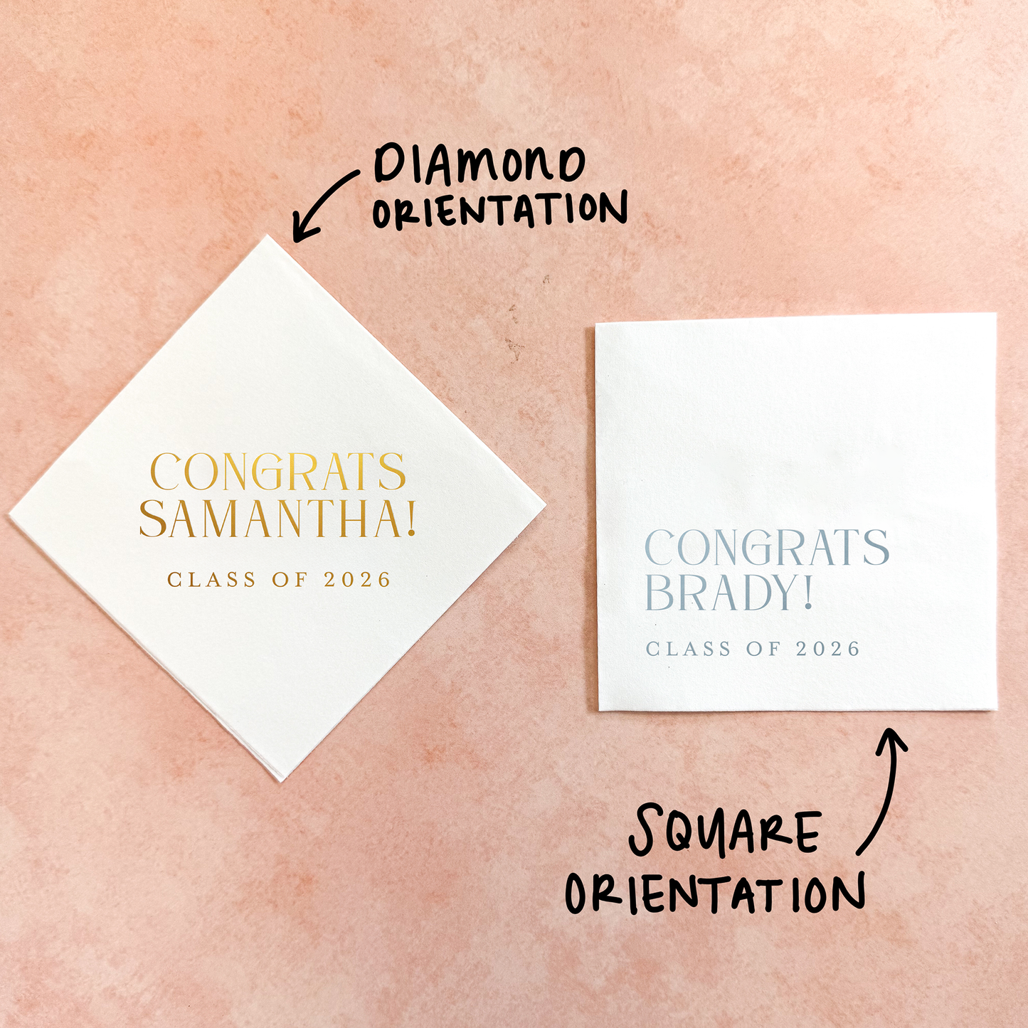 Graduation Party Cocktail Napkins - Congrats