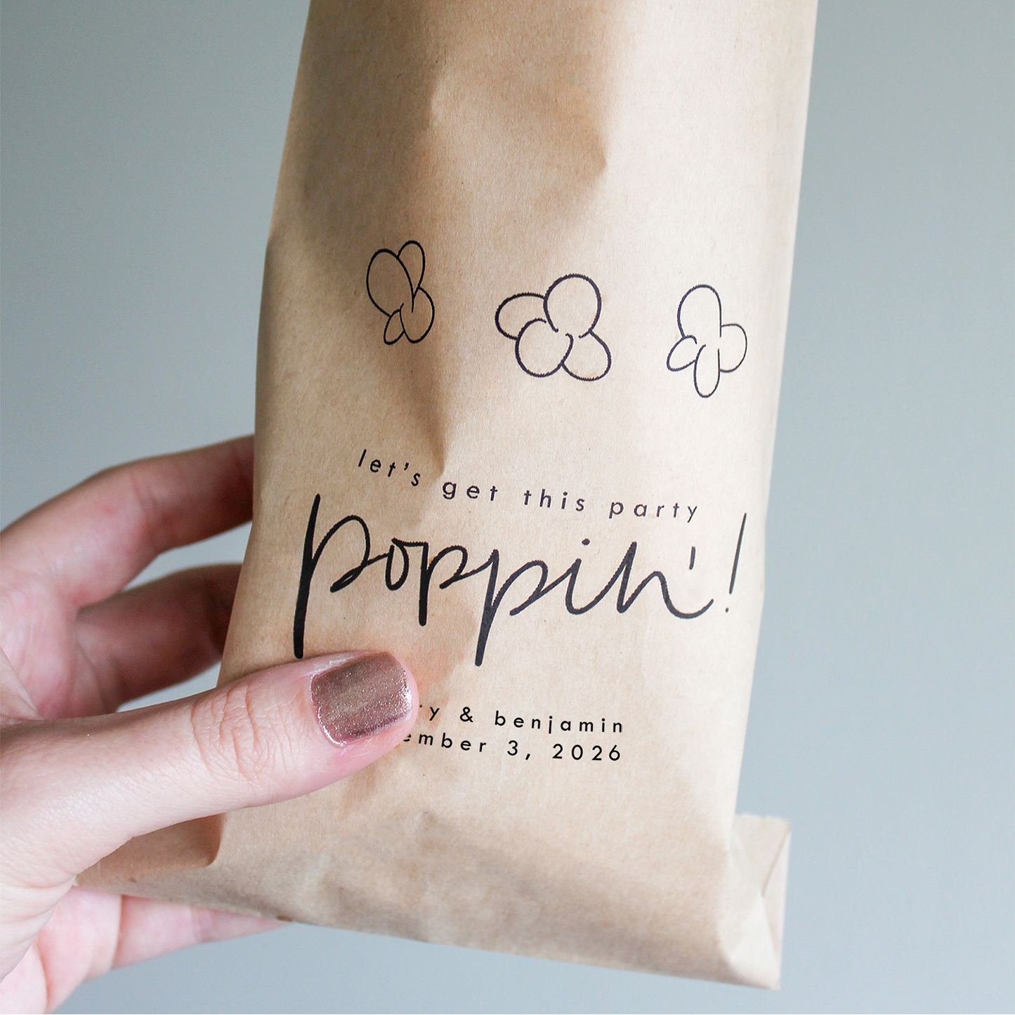 Party Poppin' Popcorn Bags