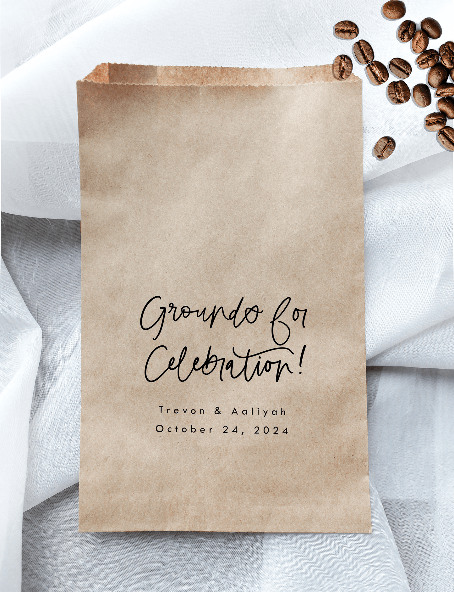 Grounds for Celebration! Coffee Favor Bags - Plum Grove Design