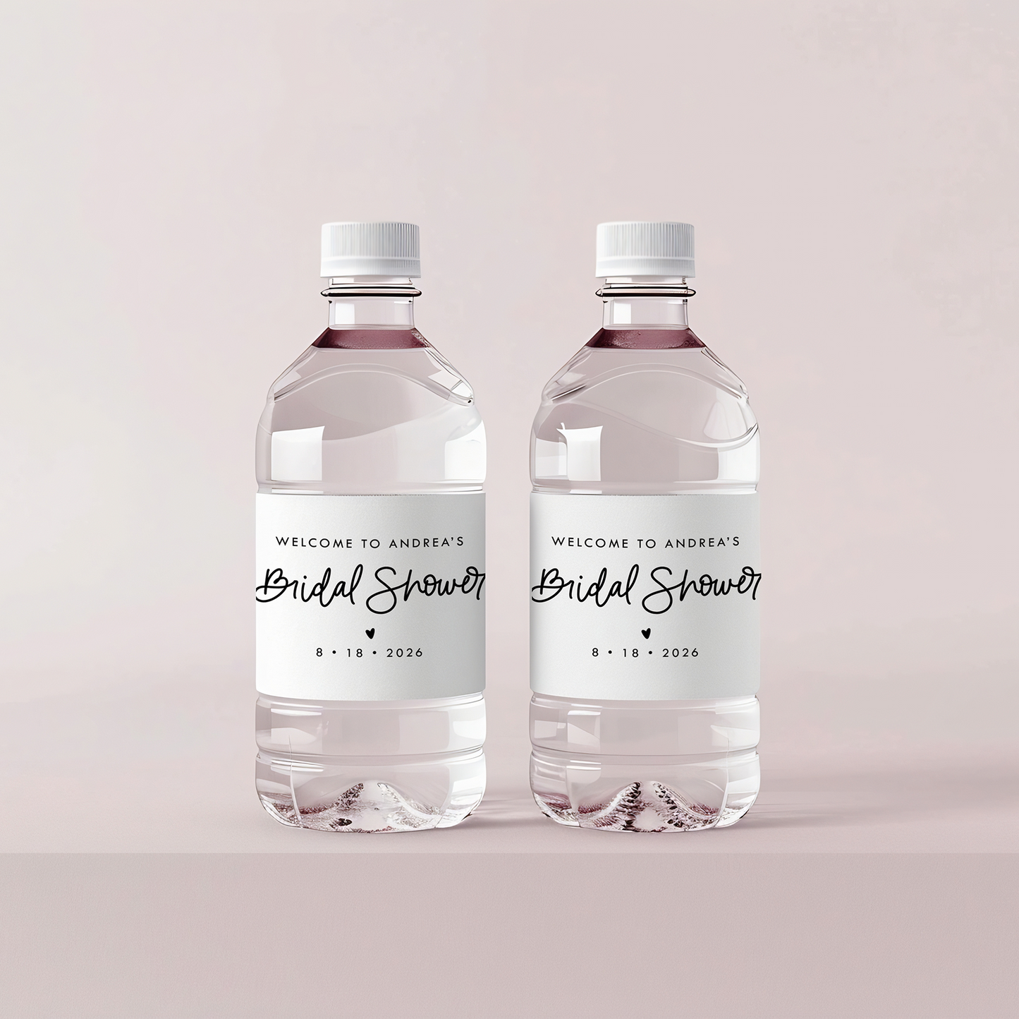 Bridal Shower Water Bottle Labels