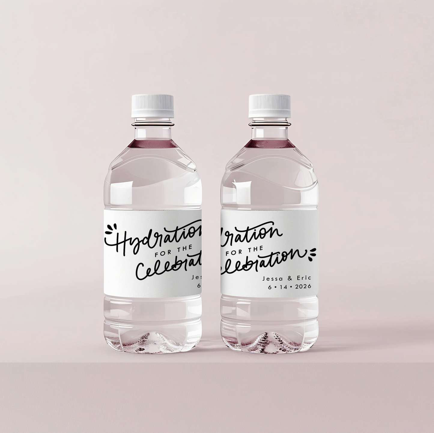 Hydration for the Celebration Water Bottle Labels