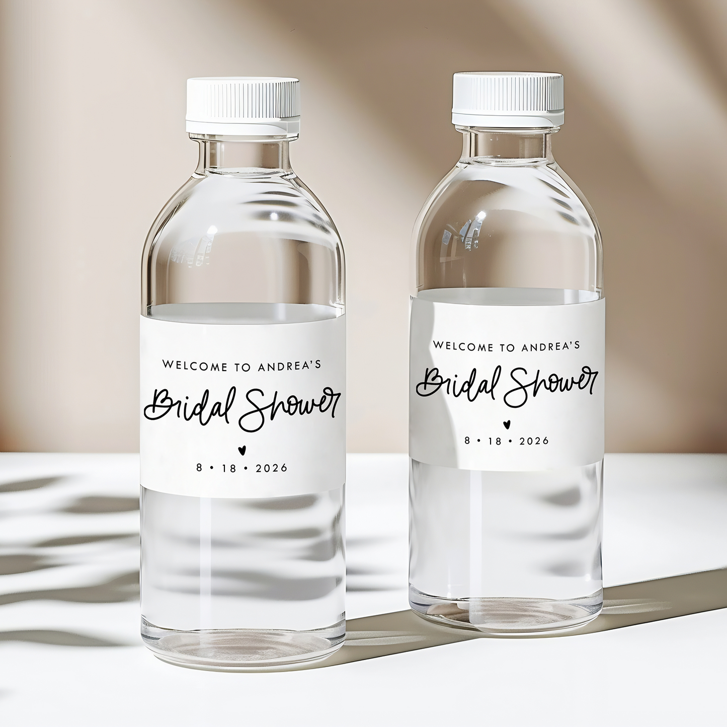 Bridal Shower Water Bottle Labels