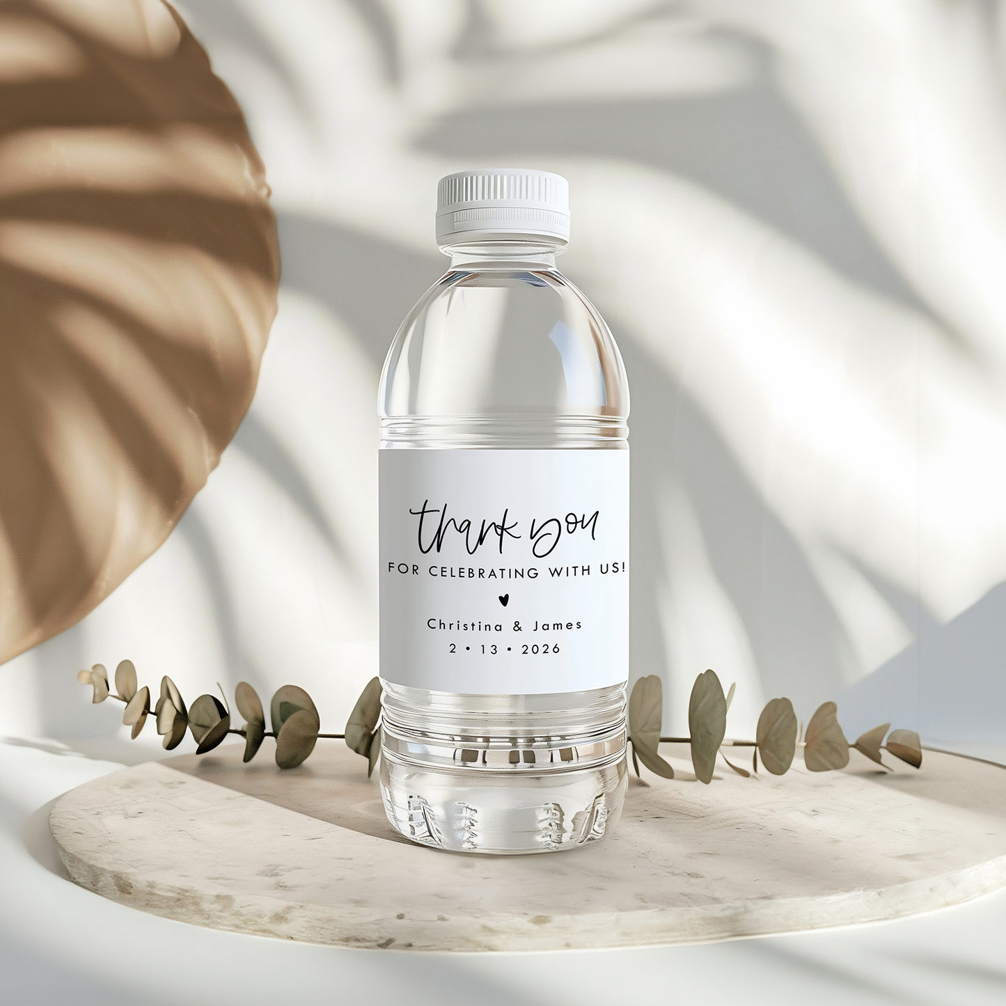 Thank You for Celebrating With Us Wedding Water Bottle Labels