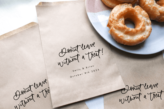Donut Leave Without a Treat Favor Bags - Plum Grove Design