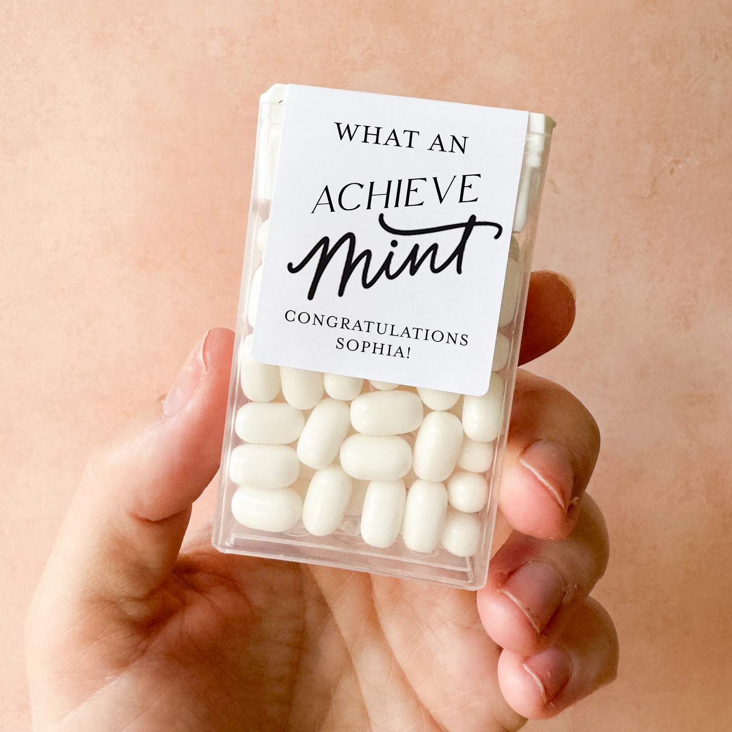 Achieve Mint Graduation Custom Tic Tac Labels