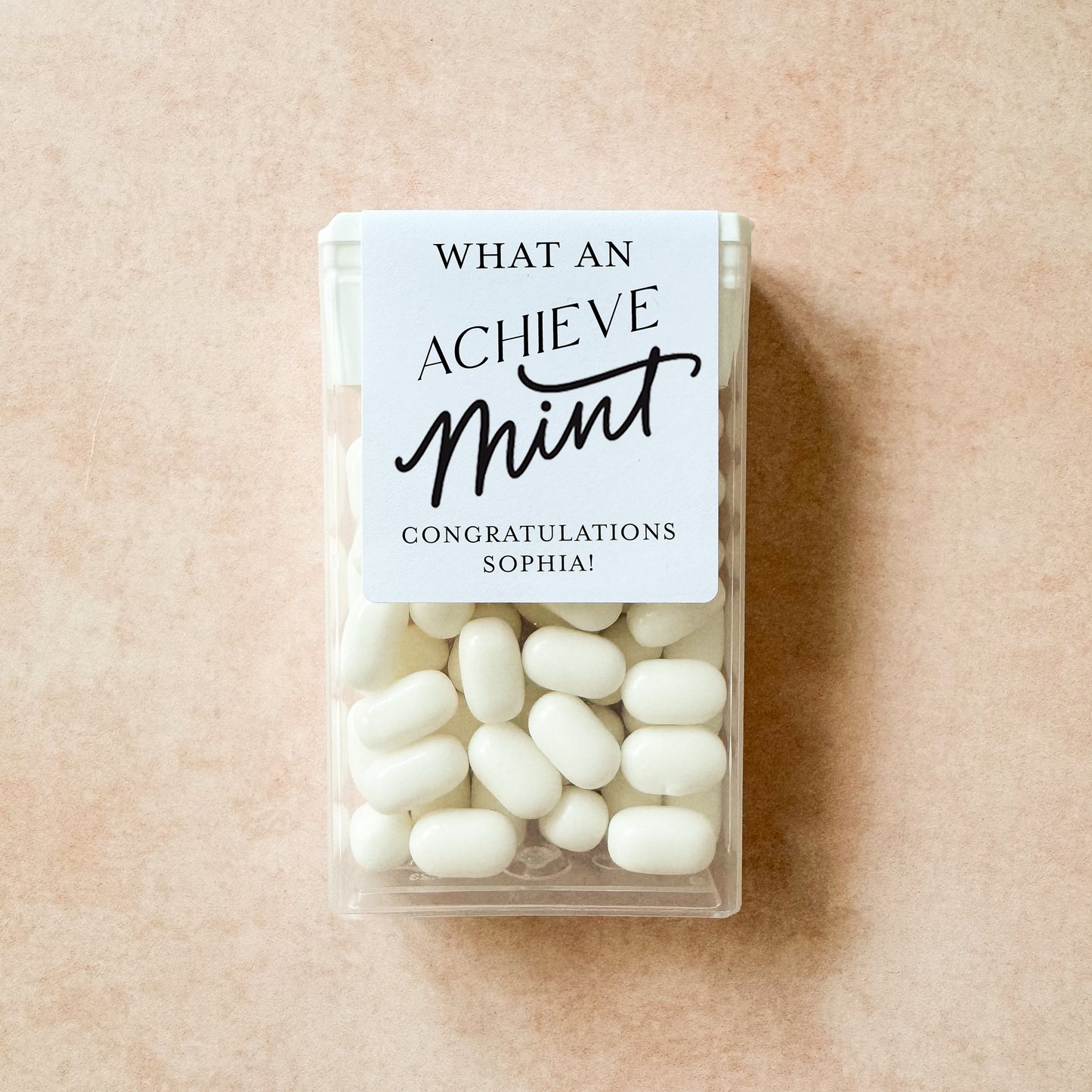 Achieve Mint Graduation Custom Tic Tac Labels