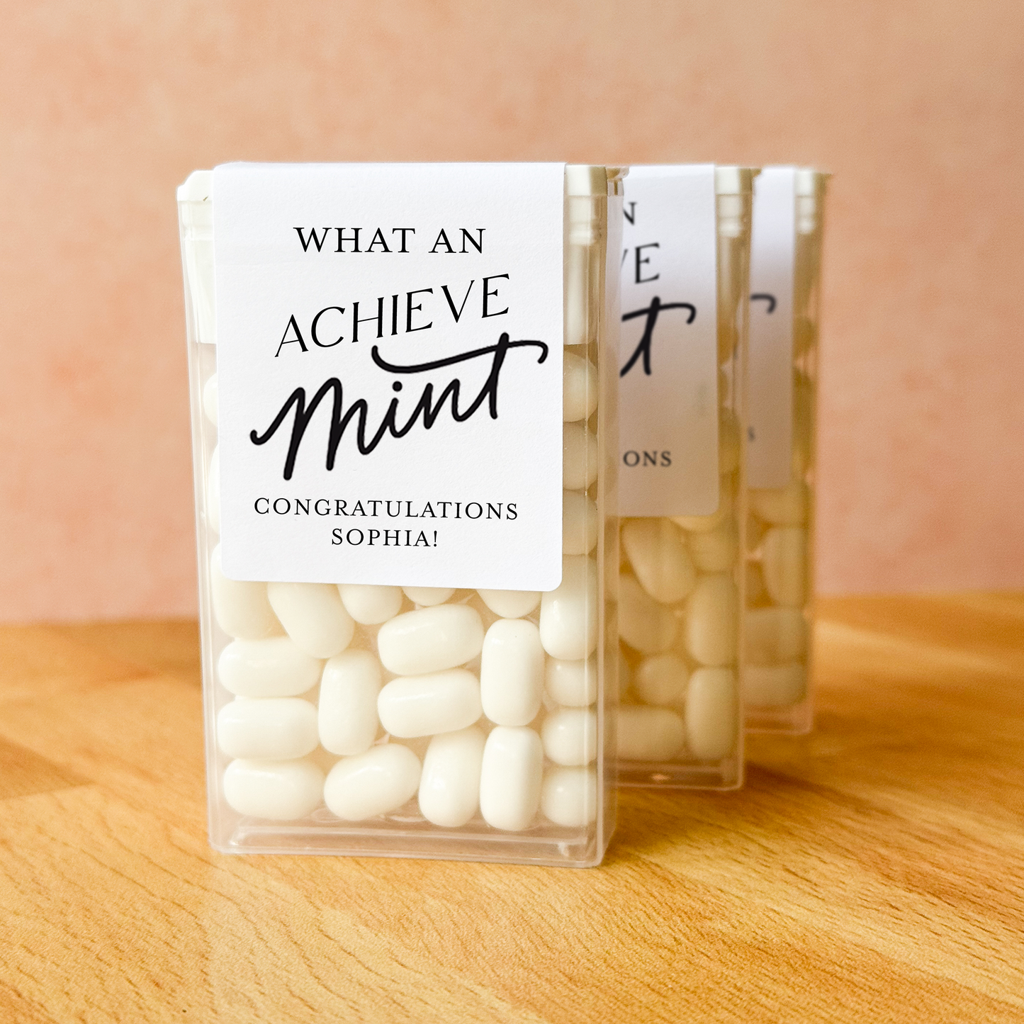 Achieve Mint Graduation Custom Tic Tac Labels