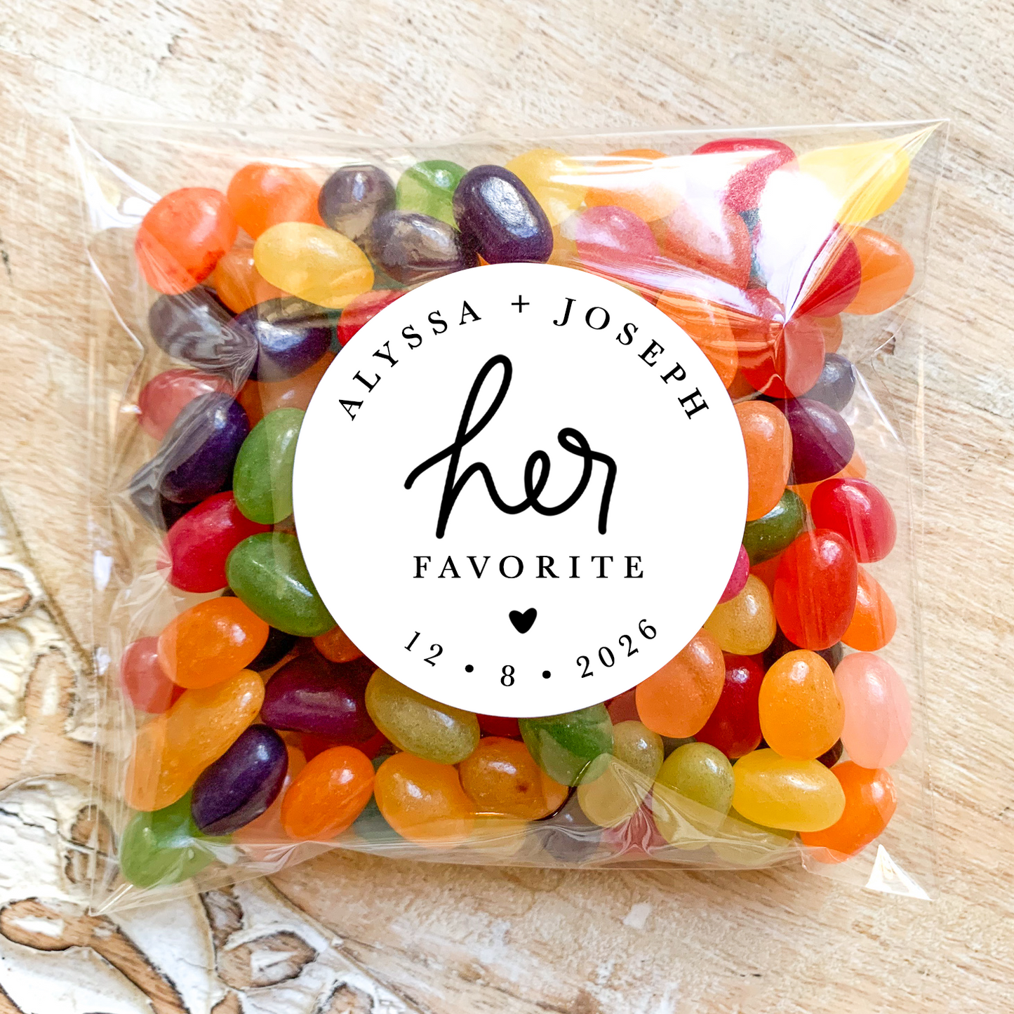 His and Her Favorite Personalized Stickers - Pack of 20