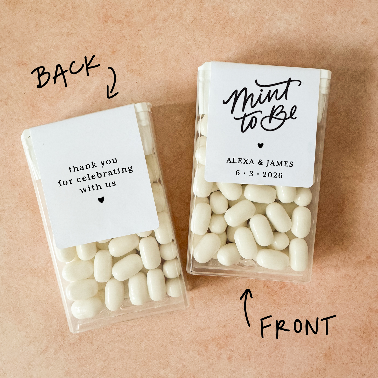 Mint to Be Personalized Tic Tac Labels