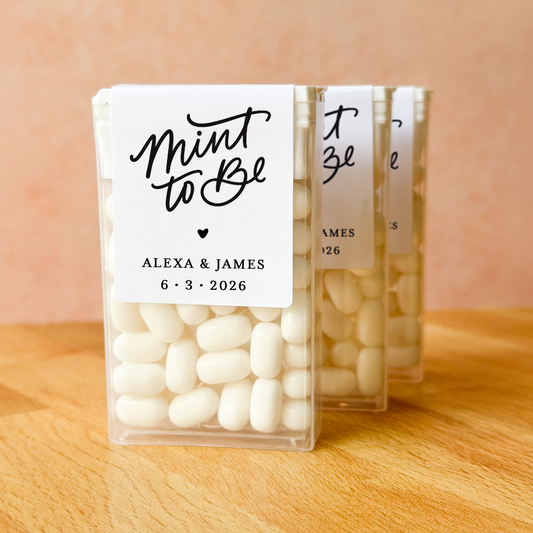 Mint to Be Personalized Tic Tac Labels
