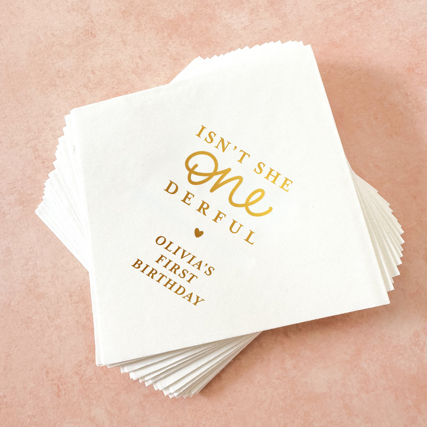 One-derful First Birthday Cocktail Napkins