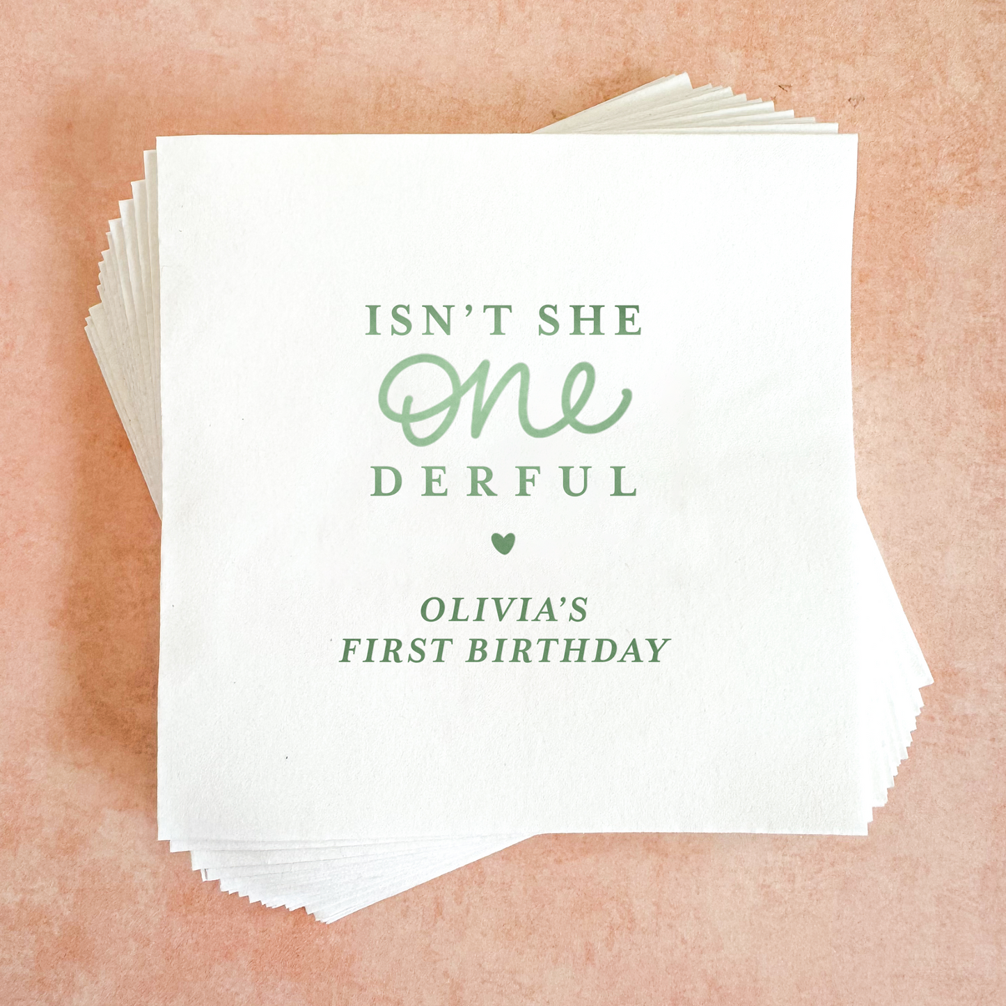 One-derful First Birthday Cocktail Napkins