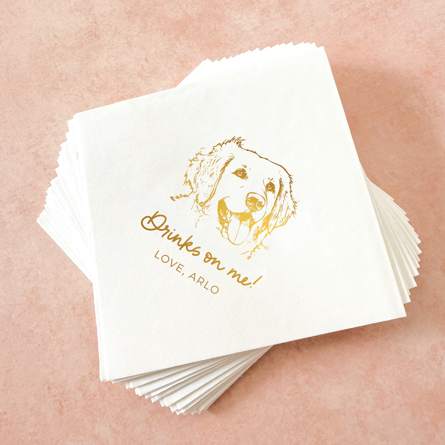Pet Portait Cocktail Napkins - Drinks on Me!