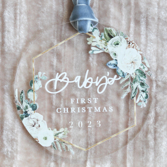 Baby's First Christmas 2023 Ornament - Plum Grove Design