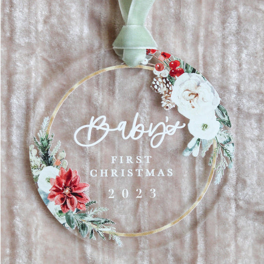 Baby's First Christmas 2023 Ornament - Plum Grove Design