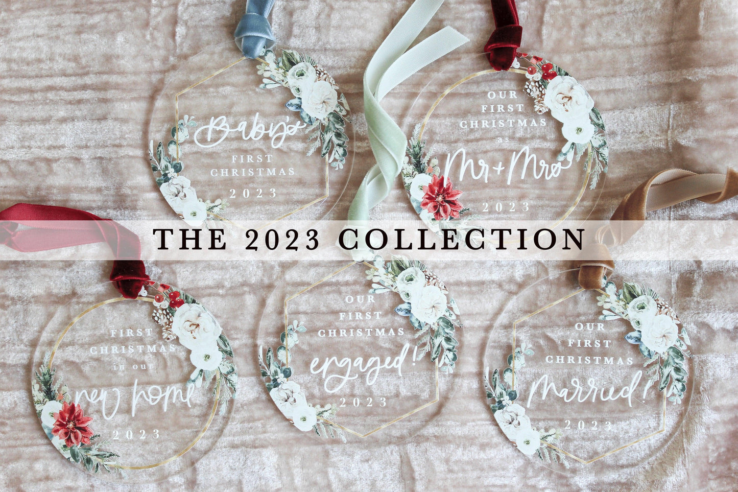 First Christmas as Mr. and Mrs. 2023 Ornament - Plum Grove Design