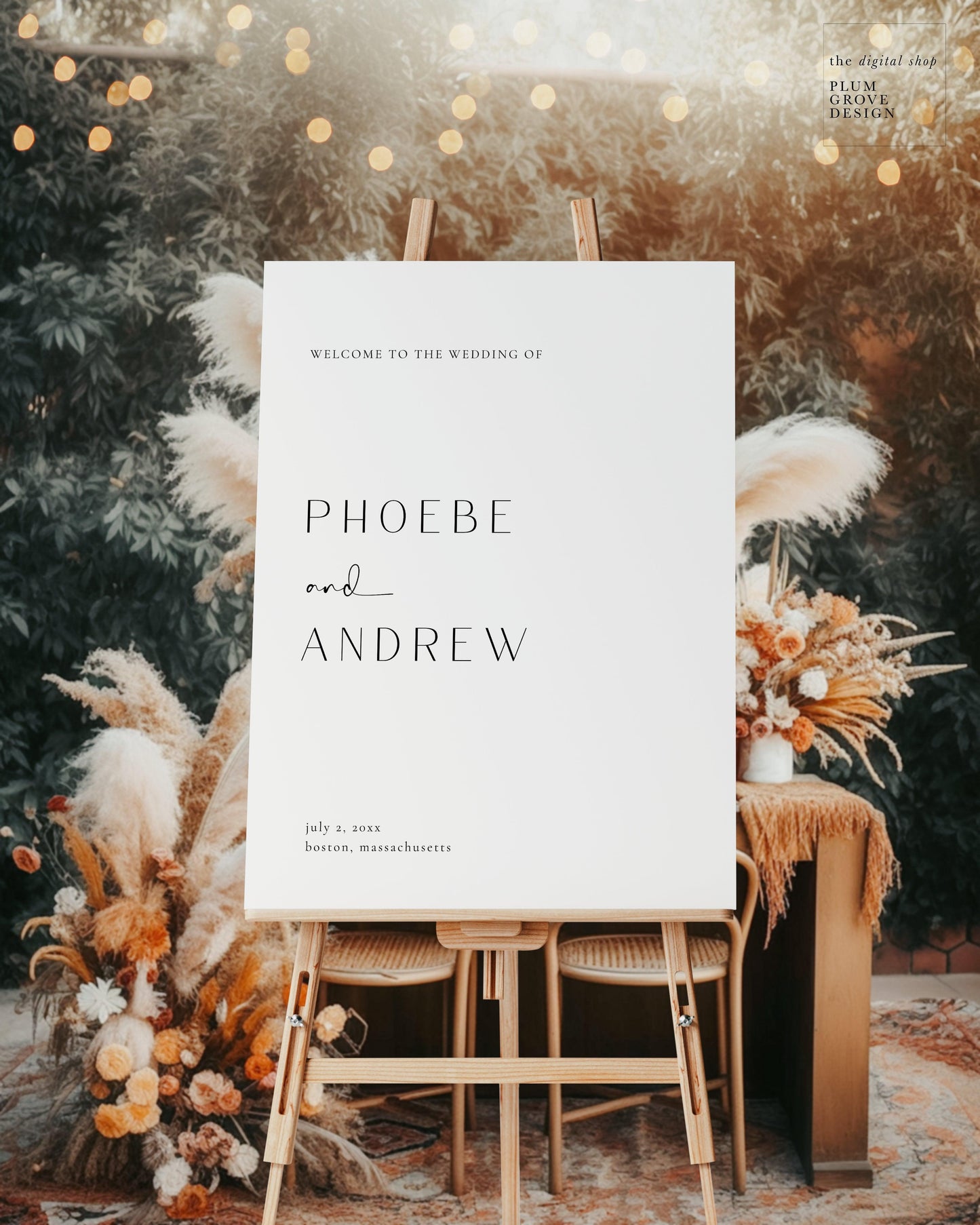 Wedding Welcome Sign Digital Download || Emma Collection - Plum Grove Design